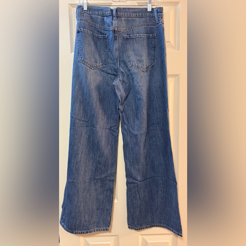 Banana Republic Women's Wide-Leg High-Rise Jeans.